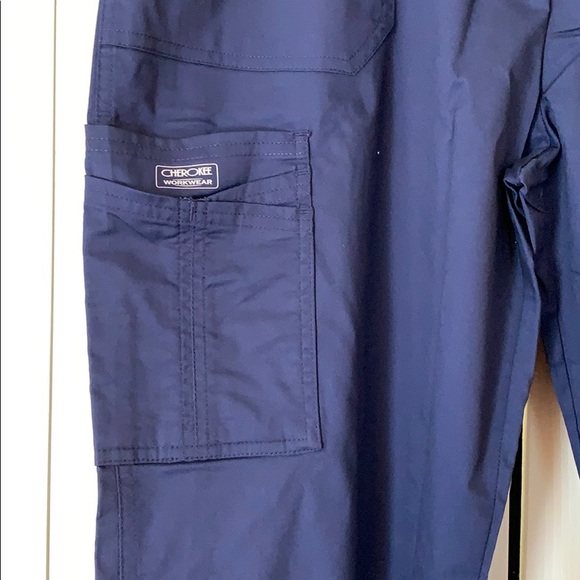 Low Rise Drawstring Cargo Scrub Pant - Picture 2 of 3